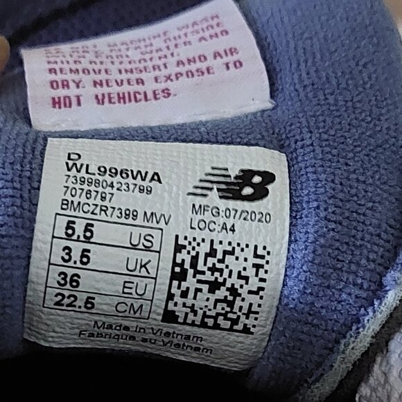 Size 5.5 - New Balance 996 Navy Purple - Picture 5 of 10
